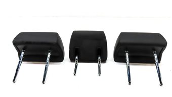Thumbnail 6: 11-15 BMW 7 SERIES (F01) REAR LEFT RIGHT & CENTER SEAT HEADREST SET 3 (Black)