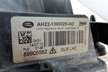 Thumbnail 8: 10-13 LAND ROVER LR4 RIGHT PASSENGER XENON HEADLIGHT HEAD LAMP (w/o ADAPTIVE)