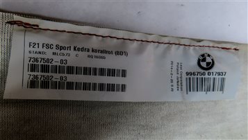 Thumbnail 8: 2014 BMW M235i COUPE (F22) FRONT RIGHT PASSENGER LOWER SEAT CUSHION (Red)