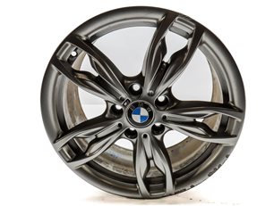 Thumbnail 2: 14-20 BMW 2 SERIES F22 18x8" ///M 5 DOUBLE 10 SPOKE ALUMINUM WHEEL RIM (GREY)