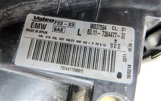 Thumbnail 7: 2014-2017 BMW 2 SERIES (F22) FRONT LEFT XENON ADAPTIVE HEADLIGHT HEAD LIGHT LAMP