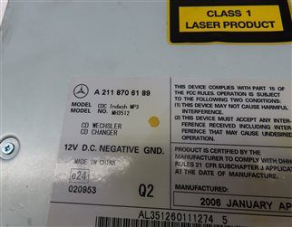 Thumbnail 7: 2003-2013 MERCEDES BENZ - B E GL ML CLS R - CLASS RADIO STEREO 6-DISC CD CHANGER