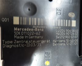 Thumbnail 6: 10-11 MERCEDES GLK350 (X204) REAR SIGNAL ACQUISITION CONTROL MODULE SAM FUSE BOX
