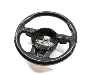 15-18 AUDI Q3 (8U) LEFT STEERING WHEEL w/ SWITCHES & SHIFT PADDLES (BLACK)