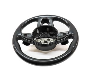 Thumbnail 4: 15-18 AUDI Q3 (8U) LEFT STEERING WHEEL w/ SWITCHES & SHIFT PADDLES (BLACK)