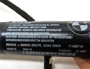 Thumbnail 6: 2011-2015 BMW X3 (F25) LEFT & RIGHT REAR TRUNK SHOCK STRUT SET 2 (ELECTRIC)