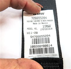 Thumbnail 5: 2011 BMW X3 (F25) 2ND ROW REAR LEFT RIGHT CENTER SEATBELT RETRACTOR SET3 (Black)