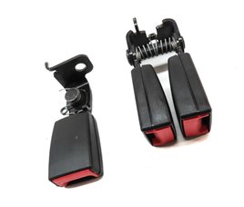 Thumbnail 3: 2011 BMW X3 (F25) REAR LEFT RIGHT CENTER SEATBELT BUCKLE RECEIVER SET3 (Black)