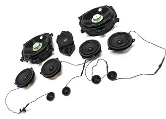 Thumbnail 3: 2011 BMW X3 (F25) FRONT REAR LEFT RIGHT WOOFER MIDRANGE TWEETER SPEAKER SET 11