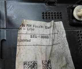 Thumbnail 6: 16 RANGE ROVER SPORT L494 FRONT RIGHT PASSENGER FENDER LOWER TRIM MOULDING