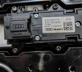 Thumbnail 8: 2012 AUDI A7 (C7 4G8) FRONT OVERHEAD DOME LIGHT LAMP w/SWITCHES (BLACK)