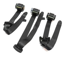 10 ROVER LR4 L319 REAR 2ND ROW LEFT/CENTER/RIGHT SEATBELT RETRACTOR SET/3(Black)