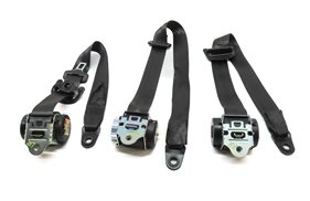 Thumbnail 4: 10 ROVER LR4 L319 REAR 2ND ROW LEFT/CENTER/RIGHT SEATBELT RETRACTOR SET/3(Black)