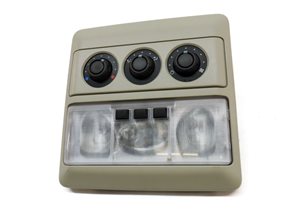 Thumbnail 2: 10 LAND ROVER LR4 L319 REAR OVERHEAD DOME LIGHT w/ HEAT AIR AC SWITCHES (Beige)