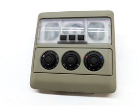 Thumbnail 4: 10 LAND ROVER LR4 L319 REAR OVERHEAD DOME LIGHT w/ HEAT AIR AC SWITCHES (Beige)