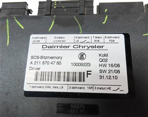 Thumbnail 4: 2011 MERCEDES GL450 (X164) FRONT LEFT DRIVER SEAT CONTROL MODULE