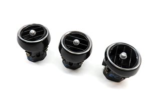 Thumbnail 1: 2019 MERCEDES GLC300 (X253) FRONT CENTER HEAT AIR AC DASH VENT SET/3 (BLACK)