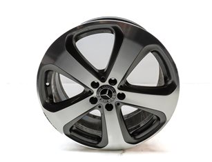 16-23 GLC300 GLC350e X253 19X8 INCH 5 SPOKE WHEEL RIM MACHINED w/ BLACK POCKETS