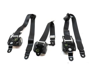 Thumbnail 4: 11 BMW X5 E70 REAR 2ND ROW LEFT/CENTER/RIGHT SEATBELT RETRACTOR SET/3 (BLACK)