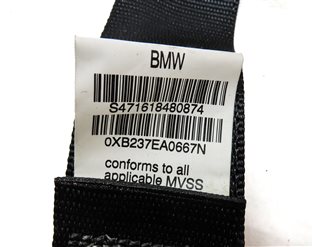 Thumbnail 5: 11 BMW X5 E70 REAR 2ND ROW LEFT/CENTER/RIGHT SEATBELT RETRACTOR SET/3 (BLACK)