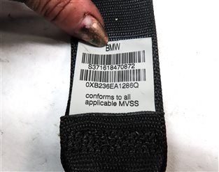 Thumbnail 7: 11 BMW X5 E70 REAR 2ND ROW LEFT/CENTER/RIGHT SEATBELT RETRACTOR SET/3 (BLACK)