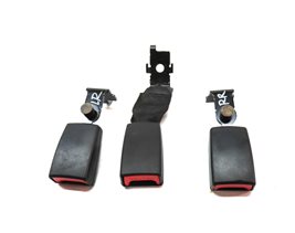 Thumbnail 2: 11 BMW X5 E70 REAR 2ND ROW LEFT/CENTER/RIGHT SEATBELT BUCKLE RECEIVER SET BLACK