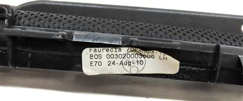 Thumbnail 5: 07-13 BMW X5 (E70) LEFT REAR DOOR RETRACTABLE WINDOW UV SUN SCREEN SHADE (BLACK)