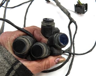 Thumbnail 4: 2011 BMW X5 (E70) REAR PARK DISTANCE CONTROL PDC SENSOR SET/4 w/HARNESS (Blue)