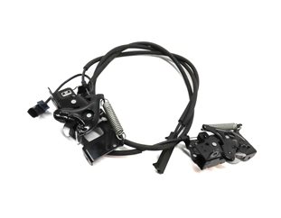 2014 BMW 328D (F30) FRONT HOOD BONNET LID LOWER LOCK LATCH SET/2 w/CABLE