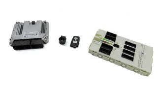 14-17 BMW 328i X3 (F25 F30) 2.0L N47T DIESEL ECM DME IMMOBILIZER MODULE KEY SET