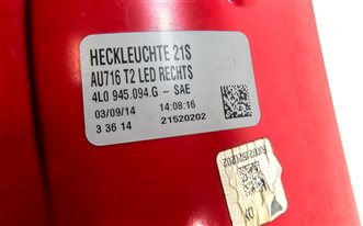 Thumbnail 6: 2010-2015 AUDI Q7 (4L) RIGHT PASSENGER REAR TAILLIGHT BRAKE LIGHT LAMP (LED)