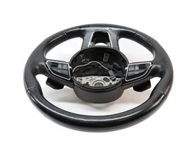 Thumbnail 4: 13-17 AUDI Q5 Q7 SQ5 B8 8R 4M 3 SPOKE STEERING WHEEL w/ SWITCH BUTTONS & PADDLES