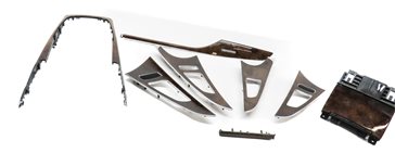 Thumbnail 3: 2013 AUDI A6 (C7 4G) INTERIOR DASH CONSOLE FRONT/REAR DOOR TRIM SET (WALNUT)