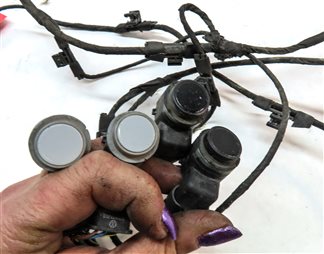 Thumbnail 6: 2013 AUDI A6 (C7 4G) FRONT PARK ASSIST PDC SENSOR SET/4 w/WIRE HARNESS (WHITE)