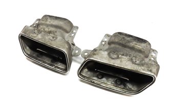 2013-2014 MERCEDES BENZ GL450 (X166) LEFT & RIGHT MUFFLER PIPE EXHAUST TIP SET-2