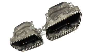 Thumbnail 3: 2013-2014 MERCEDES BENZ GL450 (X166) LEFT & RIGHT MUFFLER PIPE EXHAUST TIP SET-2