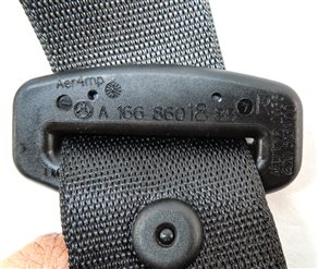 Thumbnail 5: 2013 MERCEDES GL450 (X166) REAR 3RD ROW RIGHT SEAT SEATBELT RETRACTOR (BLACK)