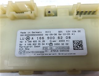 Thumbnail 4: 2013 MERCEDES GL350 GL450 GL550 ML350 ML550 (W166 X166) KEYLESS GO MODULE
