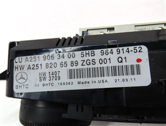 Thumbnail 6: 2010-2013 MERCEDES GL ML R (W164 W251 X164) FRONT HEATER A/C TEMPERATURE CONTROL