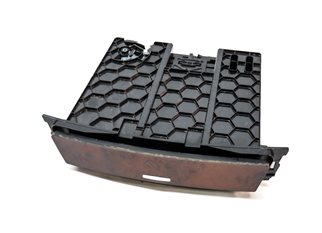 11 MERCEDES GL450 X164 FRONT CENTER CONSOLE COIN TRAY SLIDE COMPARTMENT (WALNUT)