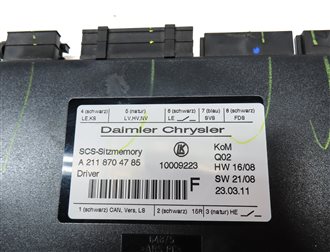 Thumbnail 4: 2011 MERCEDES GL450 (X164) FRONT LEFT DRIVER SEAT CONTROL MODULE