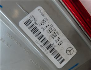 Thumbnail 7: 2010-2012 MB GL350 GL450 GL550 (X164) LEFT DRIVER TAILLIGHT BRAKE LIGHT LAMP
