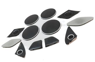Thumbnail 3: 16 AUDI Q5 B8 8R BANG & OLUFSEN STEREO SOUND SYSTEM SPEAKER GRILLE COVER SET/12