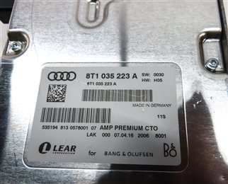 Thumbnail 5: 13-17 AUDI A4 S4 A5 S5 RS5 Q5 Q7 (B8 8K 8R 4M) BANG & OLUFSEN AUDIO AMP AMPLIFER