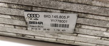 Thumbnail 4: 2008-2017 AUDI A4 A5 A6 Q5 (B8 C7 8K 8T 8R) 2.0L TURBO ENGINE INTERCOOLER