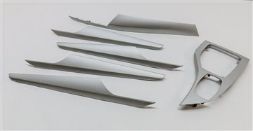 2013 BMW X1 (E84) INTERIOR DASH CONSOLE FRONT REAR DOOR TRIM SET/6 (SILVER)