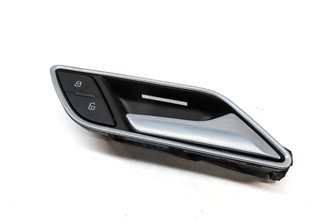 Thumbnail 1: 15-20 AUDI A3 S3 (8V) REAR RIGHT INTERIOR DOOR HANDLE w/ LOCK SWITCH BUTTON