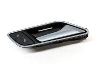 Thumbnail 3: 15-20 AUDI A3 S3 (8V) REAR RIGHT INTERIOR DOOR HANDLE w/ LOCK SWITCH BUTTON