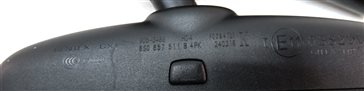 Thumbnail 6: 2015-2018 AUDI A3 Q3 S3 (8U 8V 8VF) AUTODIM REARVIEW MIRROR w/ COMPASS (BLACK)