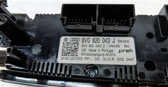 Thumbnail 7: 16-18 AUDI A3 E-TRON (8VF) FRONT HEATER A/C TEMPERATURE CLIMATE CONTROL PANEL
